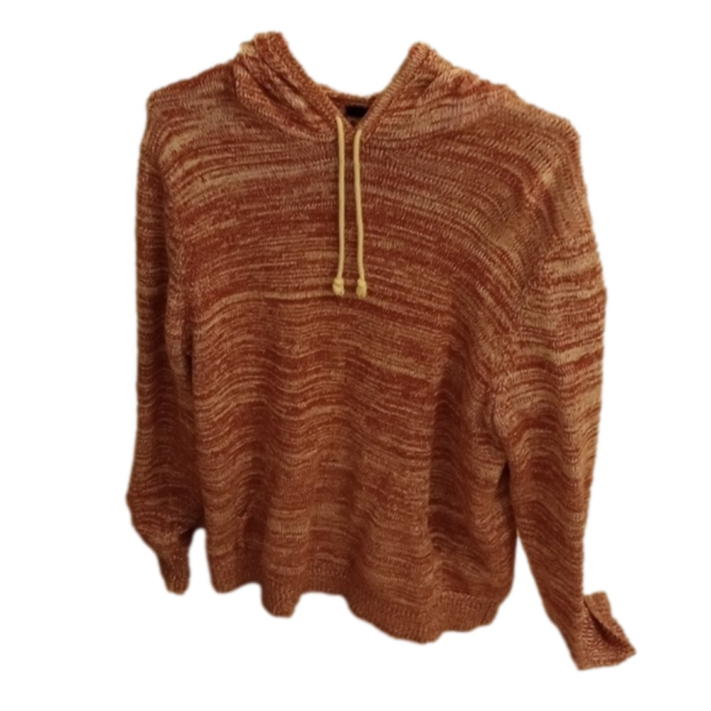 Gap bohemian styled pull over sweatshirt, size large, reddish pink and‎ white